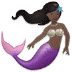 🧜🏿‍♀️ mermaid: dark skin tone display on Samsung